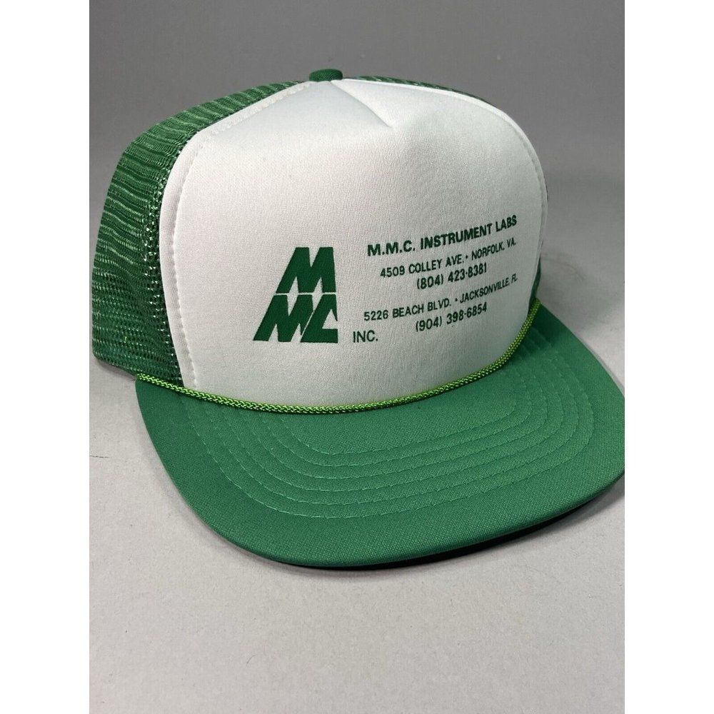 Vintage Advertising Trucker Mesh Hat "MMC Instrument Labs" Jacksonville, Norfolk